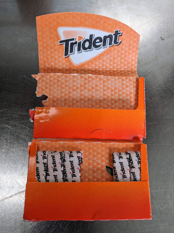 Chewed Trident gm pack